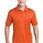 Sport-Tek Mens Heather Contender Moisture Wicking Short Sleeve Polo Shirt - Heather Deep Orange