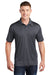 Sport-Tek ST660 Mens Heather Contender Moisture Wicking Short Sleeve Polo Shirt Heather Graphite Grey Model Front