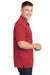 Sport-Tek ST660 Mens Heather Contender Moisture Wicking Short Sleeve Polo Shirt Heather True Scarlet Red Model Side