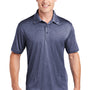 Sport-Tek Mens Heather Contender Moisture Wicking Short Sleeve Polo Shirt - Heather True Navy Blue