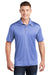 Sport-Tek ST660 Mens Heather Contender Moisture Wicking Short Sleeve Polo Shirt Heather True Royal Blue Model Front