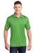 Sport-Tek ST660 Mens Heather Contender Moisture Wicking Short Sleeve Polo Shirt Heather Turf Green Model Front