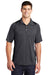 Sport-Tek ST665 Mens Heather Contender Moisture Wicking Short Sleeve Polo Shirt Heather Graphite Grey/Black Model Front