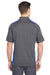 Sport-Tek ST665 Mens Heather Contender Moisture Wicking Short Sleeve Polo Shirt Heather Graphite Grey/True Royal Blue Model Back