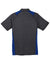 Sport-Tek ST665 Mens Heather Contender Moisture Wicking Short Sleeve Polo Shirt Heather Graphite Grey/True Royal Blue Flat Back