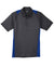 Sport-Tek ST665 Mens Heather Contender Moisture Wicking Short Sleeve Polo Shirt Heather Graphite Grey/True Royal Blue Flat Front