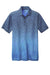 Sport-Tek ST671 Mens Ombre Heather Moisture Wicking Short Sleeve Polo Shirt Carolina Blue/True Navy Blue Flat Front