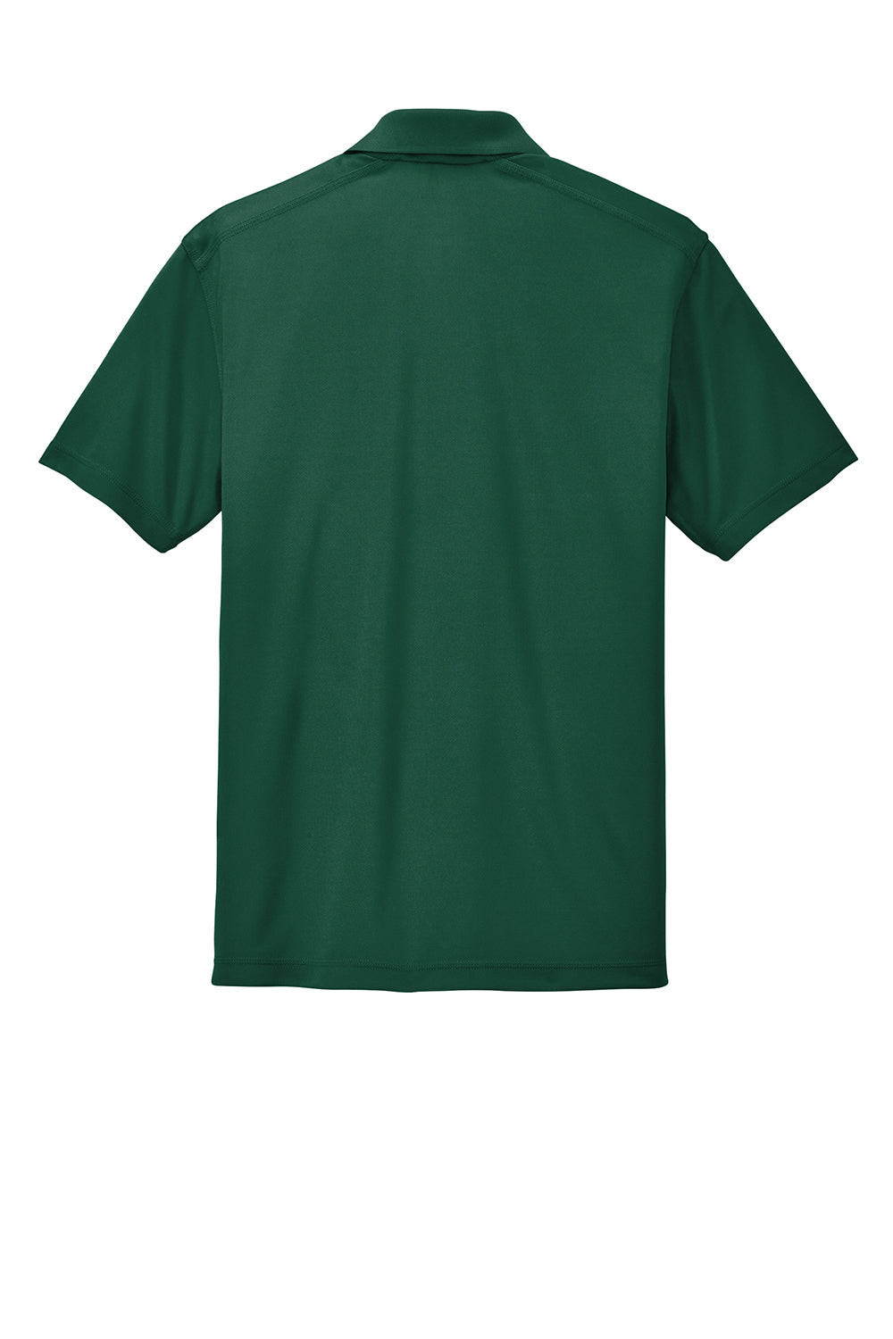 Sport-Tek ST680 Mens Micro-Mesh Moisture Wicking Short Sleeve Polo Shirt Forest Green Flat Back