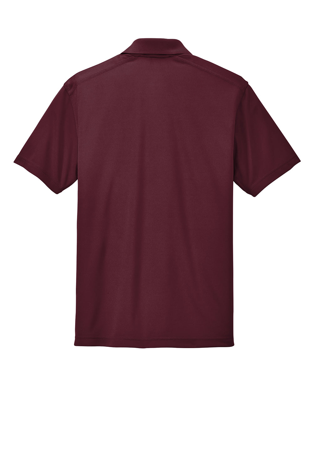 Sport-Tek ST680 Mens Micro-Mesh Moisture Wicking Short Sleeve Polo Shirt Maroon Flat Back