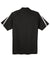 Sport-Tek ST685 Mens Micro-Mesh Moisture Wicking Short Sleeve Polo Shirt Black/White Flat Back