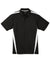 Sport-Tek ST685 Mens Micro-Mesh Moisture Wicking Short Sleeve Polo Shirt Black/White Flat Front