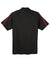 Sport-Tek ST685 Mens Micro-Mesh Moisture Wicking Short Sleeve Polo Shirt Black/Red Flat Back