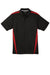 Sport-Tek ST685 Mens Micro-Mesh Moisture Wicking Short Sleeve Polo Shirt Black/Red Flat Front