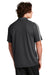 Sport-Tek ST685 Mens Micro-Mesh Moisture Wicking Short Sleeve Polo Shirt Iron Grey/White Model Back