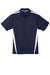 Sport-Tek ST685 Mens Micro-Mesh Moisture Wicking Short Sleeve Polo Shirt True Navy Blue/White Flat Front