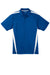 Sport-Tek ST685 Mens Micro-Mesh Moisture Wicking Short Sleeve Polo Shirt True Royal Blue/White Flat Front