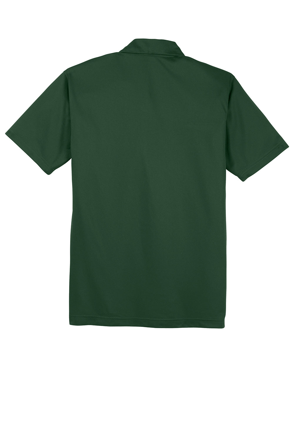 Sport-Tek ST690 Mens Active Mesh Moisture Wicking Short Sleeve Polo Shirt Forest Green Flat Back