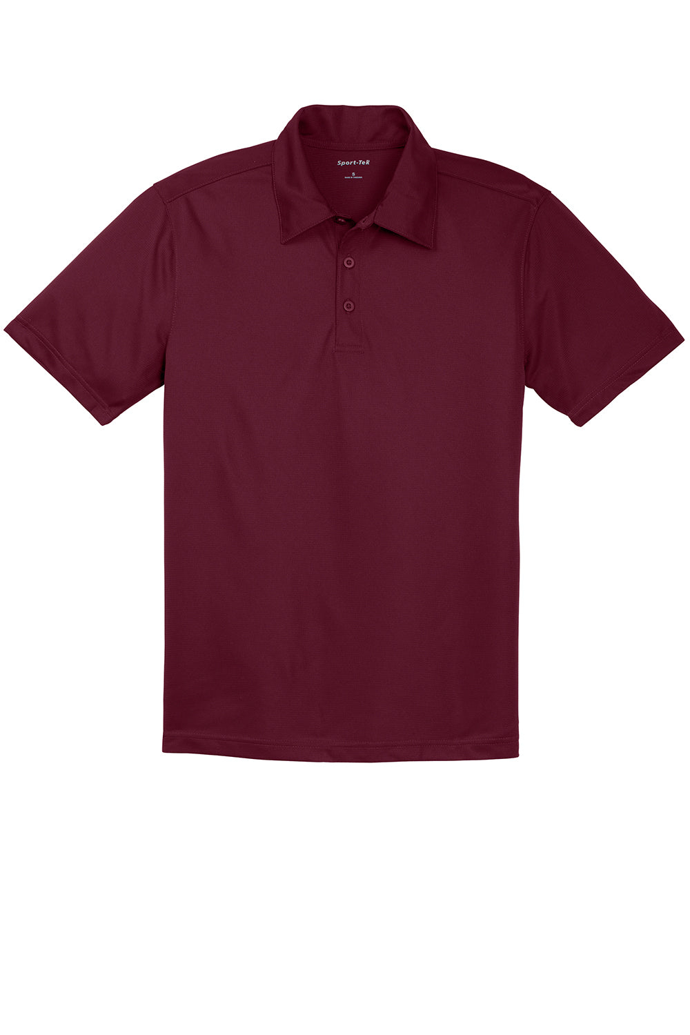 Sport-Tek ST690 Mens Active Mesh Moisture Wicking Short Sleeve Polo Shirt Maroon Flat Front