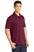 Sport-Tek ST690 Mens Active Mesh Moisture Wicking Short Sleeve Polo Shirt Maroon Model 3q