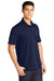 Sport-Tek ST690 Mens Active Mesh Moisture Wicking Short Sleeve Polo Shirt True Navy Blue Model 3q