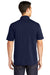 Sport-Tek ST690 Mens Active Mesh Moisture Wicking Short Sleeve Polo Shirt True Navy Blue Model Back