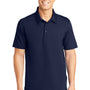 Sport-Tek Mens Active Mesh Moisture Wicking Short Sleeve Polo Shirt - True Navy Blue