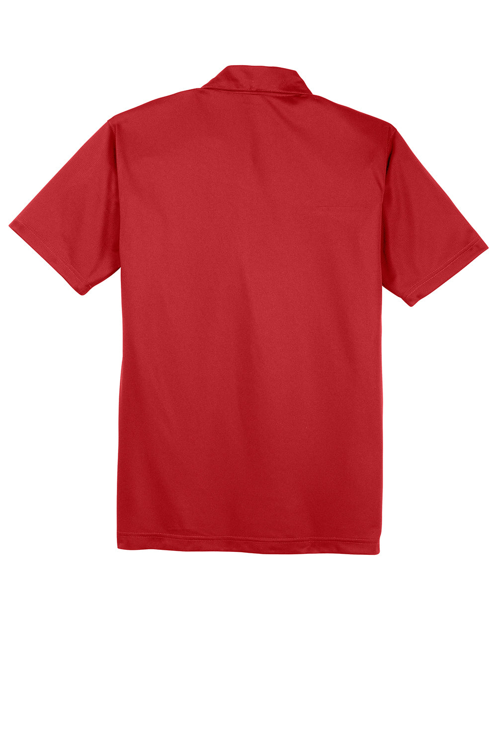 Sport-Tek ST690 Mens Active Mesh Moisture Wicking Short Sleeve Polo Shirt True Red Flat Back