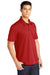 Sport-Tek ST690 Mens Active Mesh Moisture Wicking Short Sleeve Polo Shirt True Red Model 3q