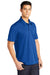 Sport-Tek ST690 Mens Active Mesh Moisture Wicking Short Sleeve Polo Shirt True Royal Blue Model 3q