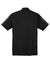 Sport-Tek ST695 Mens Active Mesh Moisture Wicking Short Sleeve Polo Shirt Black/Grey Flat Back