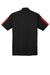 Sport-Tek ST695 Mens Active Mesh Moisture Wicking Short Sleeve Polo Shirt Black/True Red Flat Back