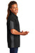 Sport-Tek ST695 Mens Active Mesh Moisture Wicking Short Sleeve Polo Shirt Black/Grey Model Side