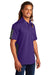 Sport-Tek ST695 Mens Active Mesh Moisture Wicking Short Sleeve Polo Shirt Purple/Grey Model 3q