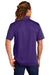 Sport-Tek ST695 Mens Active Mesh Moisture Wicking Short Sleeve Polo Shirt Purple/Grey Model Back