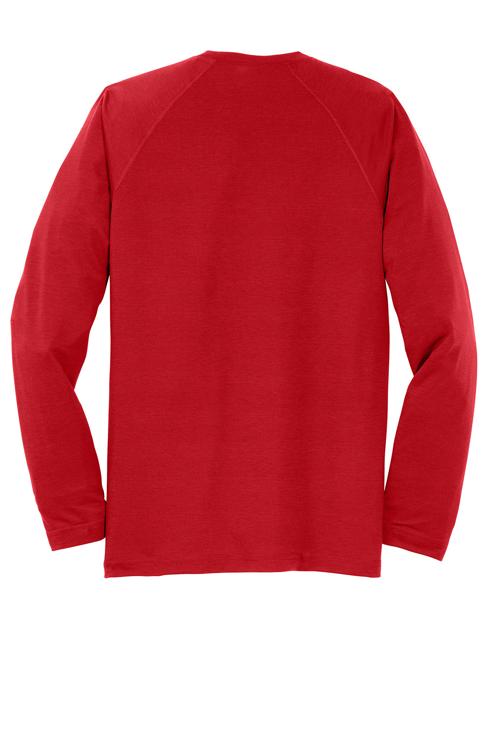 Sport-Tek ST700LS Mens Ultimate Performance Moisture Wicking Long Sleeve Crewneck T-Shirt True Red Flat Back