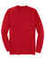 Sport-Tek ST700LS Mens Ultimate Performance Moisture Wicking Long Sleeve Crewneck T-Shirt True Red Flat Front