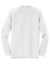 Sport-Tek ST700LS Mens Ultimate Performance Moisture Wicking Long Sleeve Crewneck T-Shirt White Flat Back