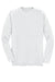 Sport-Tek ST700LS Mens Ultimate Performance Moisture Wicking Long Sleeve Crewneck T-Shirt White Flat Front