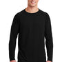 Sport-Tek Mens Ultimate Performance Moisture Wicking Long Sleeve Crewneck T-Shirt - Black