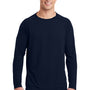 Sport-Tek Mens Ultimate Performance Moisture Wicking Long Sleeve Crewneck T-Shirt - True Navy Blue