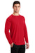 Sport-Tek ST700LS Mens Ultimate Performance Moisture Wicking Long Sleeve Crewneck T-Shirt True Red Model 3q