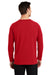 Sport-Tek ST700LS Mens Ultimate Performance Moisture Wicking Long Sleeve Crewneck T-Shirt True Red Model Back