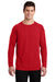 Sport-Tek ST700LS Mens Ultimate Performance Moisture Wicking Long Sleeve Crewneck T-Shirt True Red Model Front