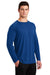 Sport-Tek ST700LS Mens Ultimate Performance Moisture Wicking Long Sleeve Crewneck T-Shirt True Royal Blue Model 3q