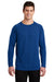 Sport-Tek ST700LS Mens Ultimate Performance Moisture Wicking Long Sleeve Crewneck T-Shirt True Royal Blue Model Front