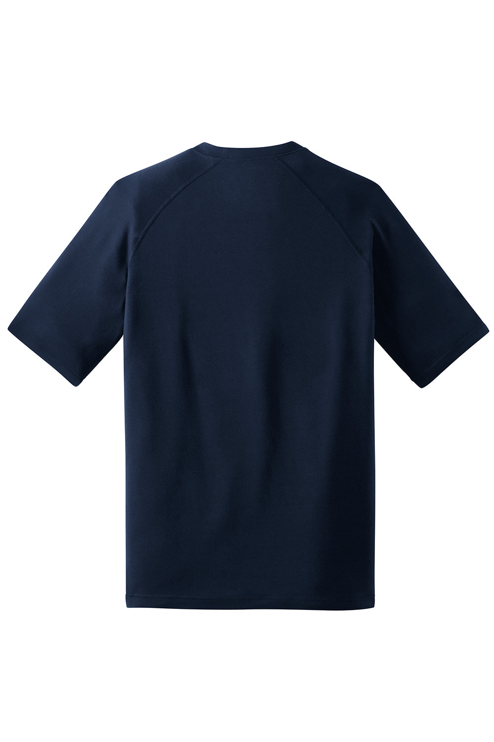 Sport-Tek ST700 Mens Ultimate Performance Moisture Wicking Short Sleeve Crewneck T-Shirt True Navy Blue Flat Back