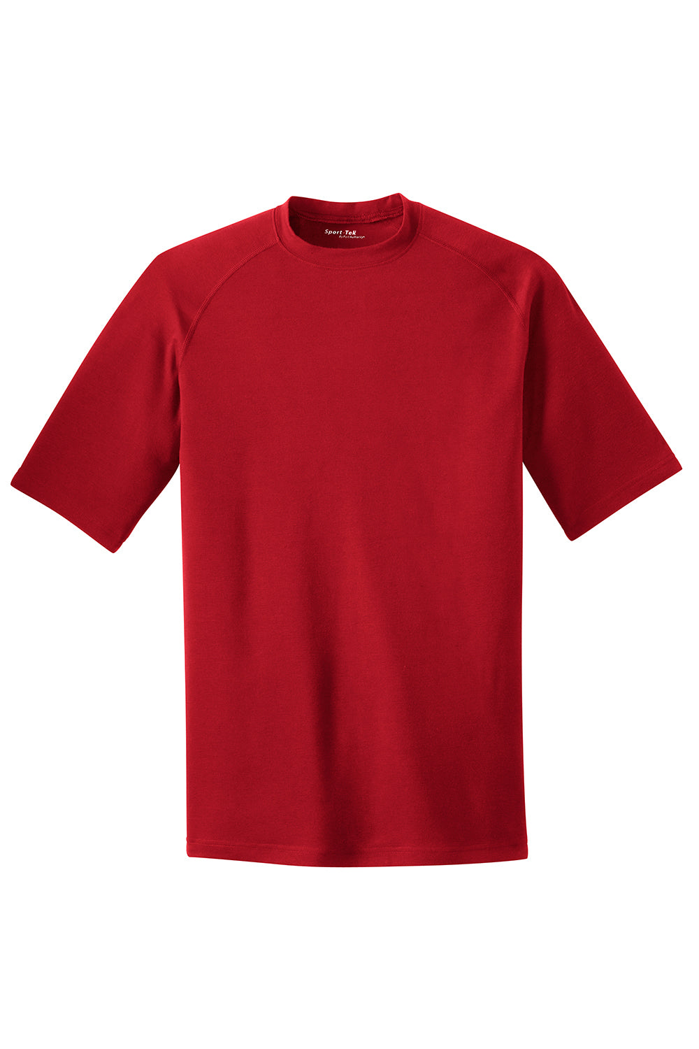 Sport-Tek ST700 Mens Ultimate Performance Moisture Wicking Short Sleeve Crewneck T-Shirt True Red Flat Front