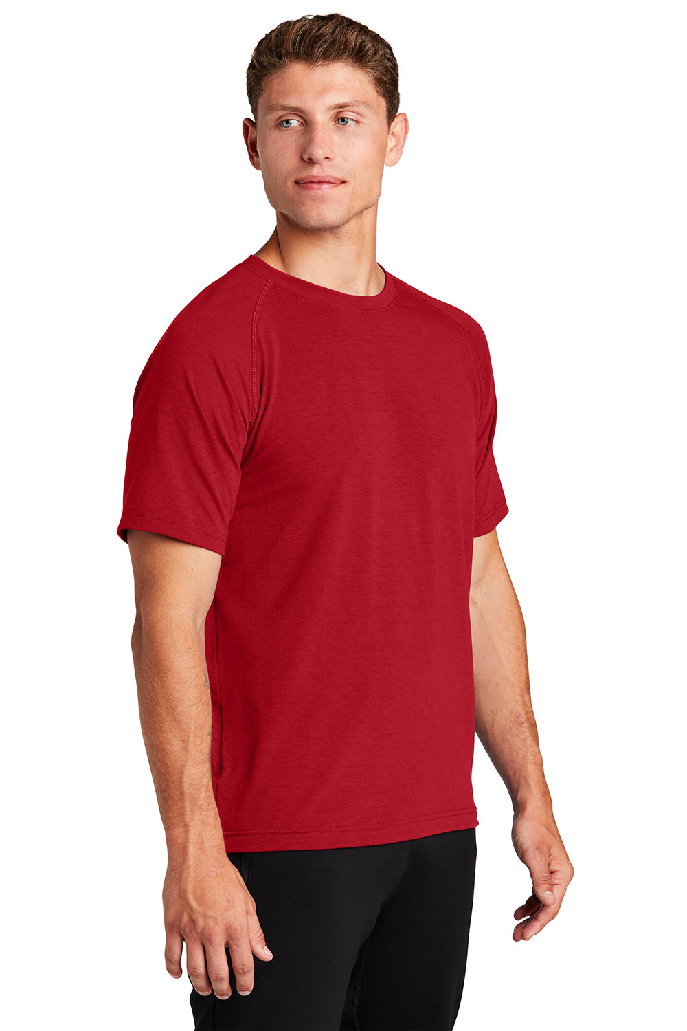 Sport-Tek ST700 Mens Ultimate Performance Moisture Wicking Short Sleeve Crewneck T-Shirt True Red Model 3q