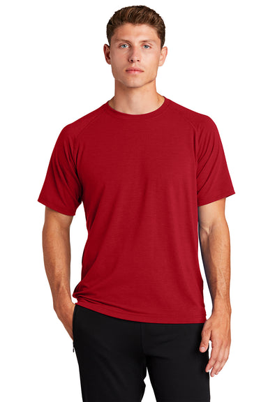 Sport-Tek ST700 Mens Ultimate Performance Moisture Wicking Short Sleeve Crewneck T-Shirt True Red Model Front