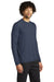 Sport-Tek ST710 Mens Exchange 1.5 Long Sleeve Crewneck T-Shirt Heather Dark Denim Blue Model 3q